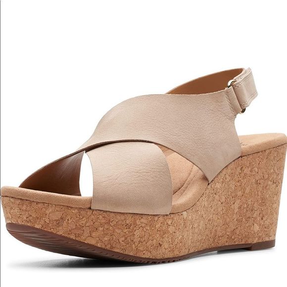 Clarks Annadel Eirwyn wedge sandals size 12 - Picture 1 of 11